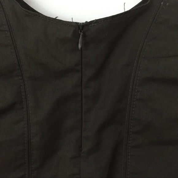 ZARA Metal Star Dark Amry Green Halter Crop Tank Top - Picture 8 of 10